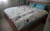 275$: KING bed with 4 drawers, 2 midsize windows