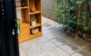 Side access to back yard from courtyard area