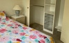 Bedside table and lamp