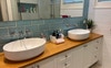 Upstairs shared bathroom plenty of draws 