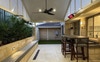 Outdoor area with heater