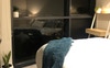 Bedroom and the night view 