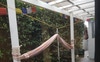 This is the courtyard with a hammock