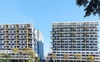 Front view of buildings
