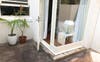 Private courtyard onto bedroom and bathroom window