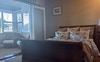 The French doors open wide