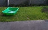 grassed area next to patio