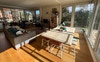 Living room with windows all around 