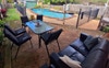 Poolside covered area