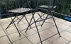 Balcony with bistro furniture.